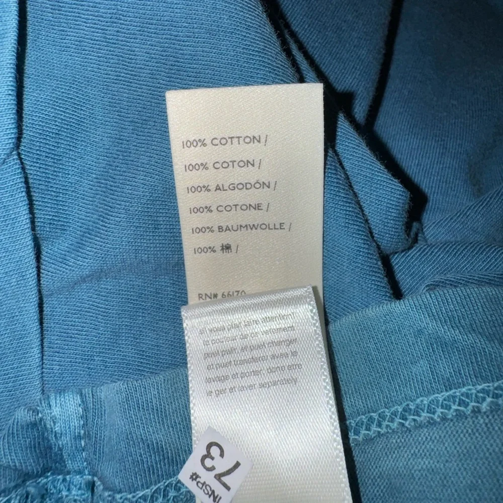 Free People *New* turquoise Bluish Green color Long Sleeve high collar Tee Shirt - Picture 8 of 11